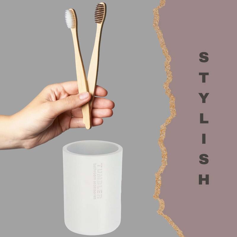 Modern Bathroom Tumbler, Minimalist Design Toothbrush Holder, Versatile Home Organizer