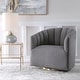 preview thumbnail 2 of 6, Uttermost Cuthbert 31" Wide Fabric Upholstered Channeled Chair with