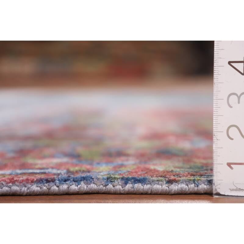 Contemporary Abstract Area Rug Handmade Oriental Wool Carpet - 6'0" X 7'9"