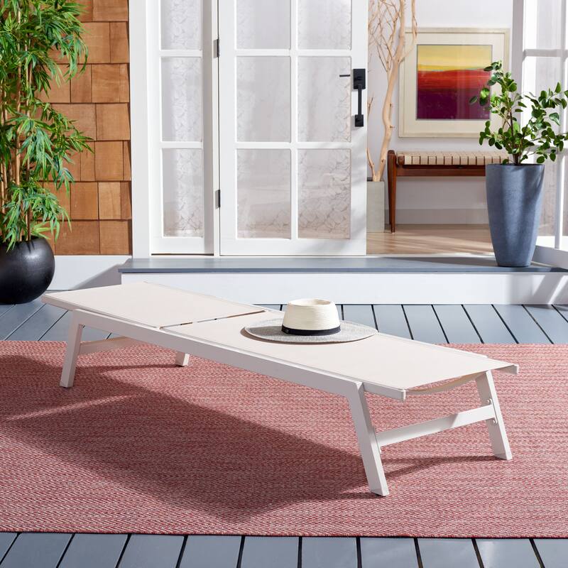 SAFAVIEH Outdoor Jaylah Chaise Lounge Chair - 74Wx23Dx14H