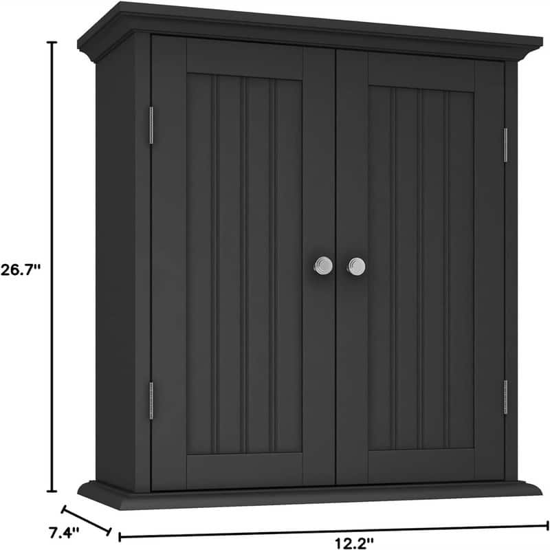 Bathroom Wall Cabinet - 8.8"D x 21.1"W x 24"H