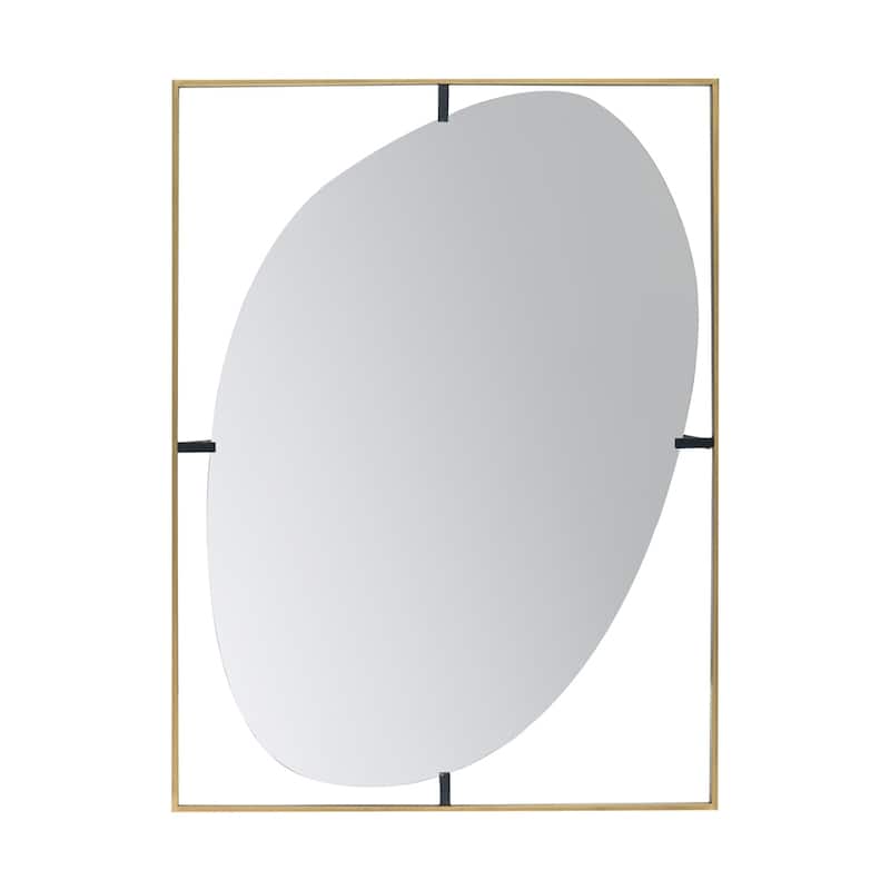 Metal Frame Contemporary Design Mirror for Bathroom