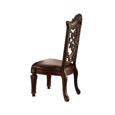 Set of 2 Wood Side Chairs in Cherry Finish