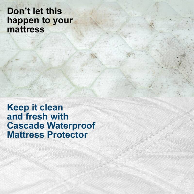 Arkwright Cascade Waterproof Bedding Mattress Pad - White