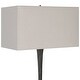 preview thumbnail 6 of 6, Tapered Cast Iron Table Lamp with Rectangular Shade - 29.5" - Black and Cream