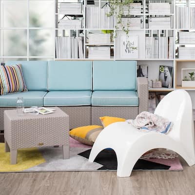 Magnolia Resin All-Weather Sofa with Cushions