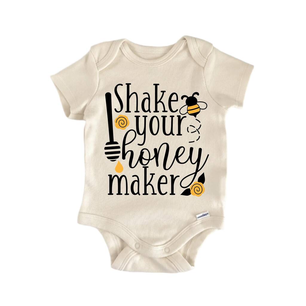 Shake Your Honey Maker Bee - Baby Boy Girl Clothes Infant Bodysuit Funny Cute