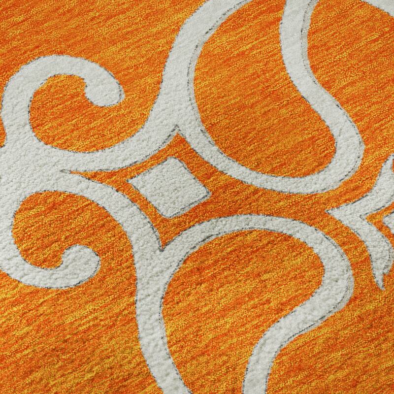 Premium Washable Super Soft Transitional Scroll Mayfield Rug