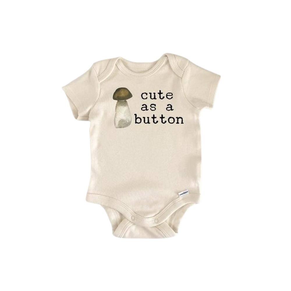 Mushroom Forager Vegan - Baby Boy Girl Clothes Infant Bodysuit Funny Cute Newborn