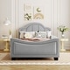 preview thumbnail 27 of 32, Low-Profile Platform Bed Grounded Bed in Velvet Frame Grey - Twin