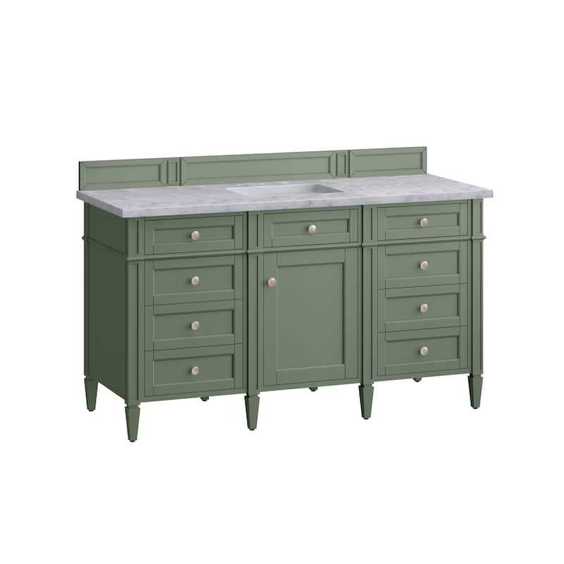 James Martin Vanities Brittany 60" Single Vanity, Smokey Celadon