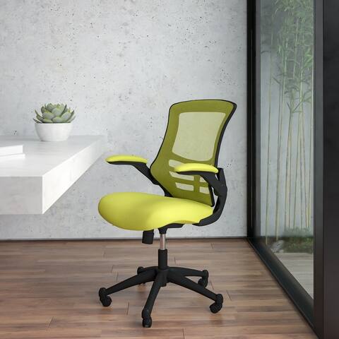 Mid-Back Mesh Swivel Ergonomic Task Office Chair with Flip-Up Arms