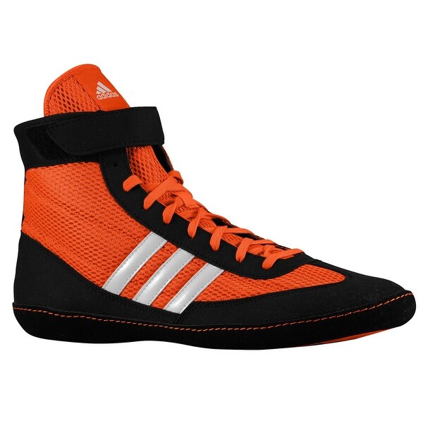 orange and white wrestling shoes