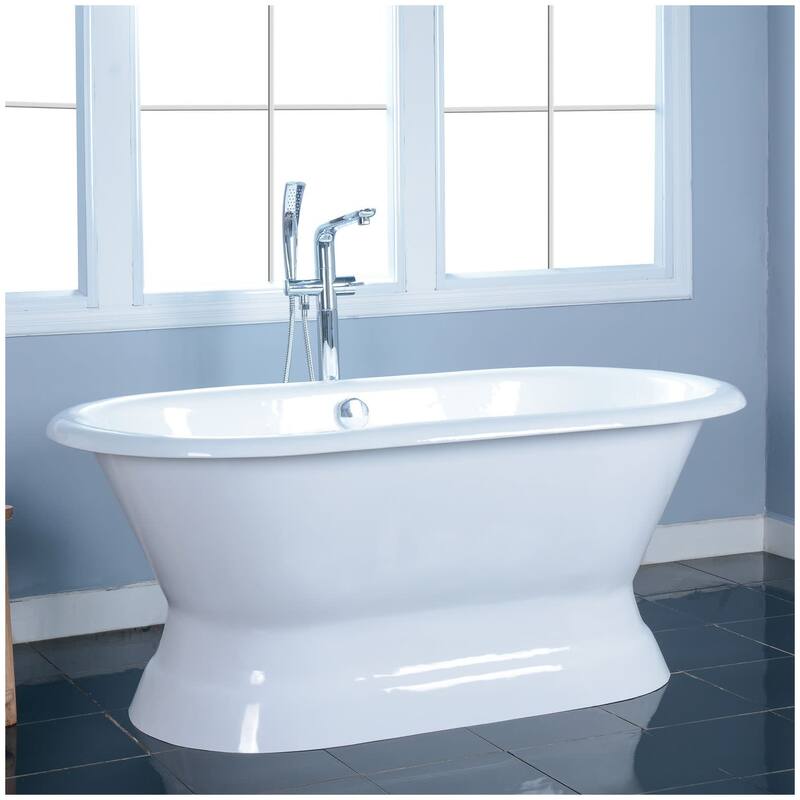 Kingston Brass Aqua Eden 66" Cast Iron Free Standing Tub