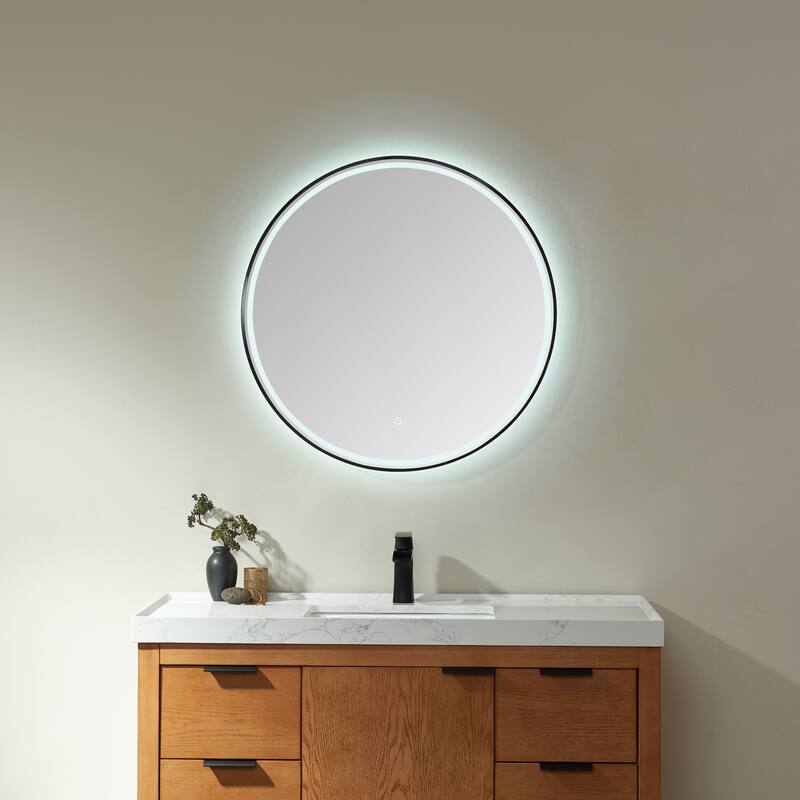 32'' Round LED Lighted Accent Bathroom/Vanity Wall Mirror