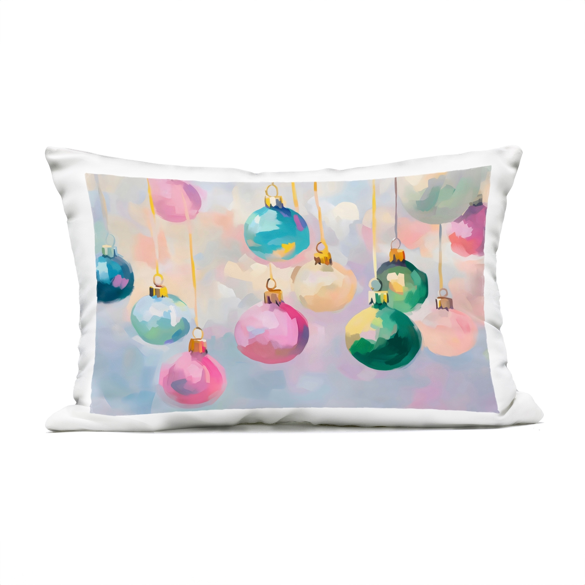 Stupell Colorful Bright Pastel Ornaments Decorative Printed Outdoor Throw Pillow Design by Arlington Prints