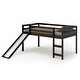 preview thumbnail 2 of 8, Gymax Twin Size Loft Bed with Slide Wood Low Sturdy Loft Bed Bedroom