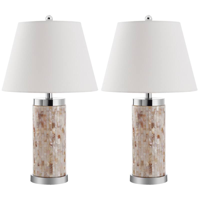 SAFAVIEH Lighting Diana Capiz Shell 26-inch Table Lamp (Set of 2) - 14"x14"x25"