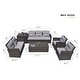 preview thumbnail 7 of 16, 7-Piece Patio Wicker Sofa Set with Aluminum Firepit Dining Table