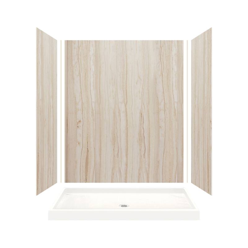 Transolid Expressions 60-in X 32-in X 72-in Glue to Wall Shower Kit - 32" x 60" x 72"