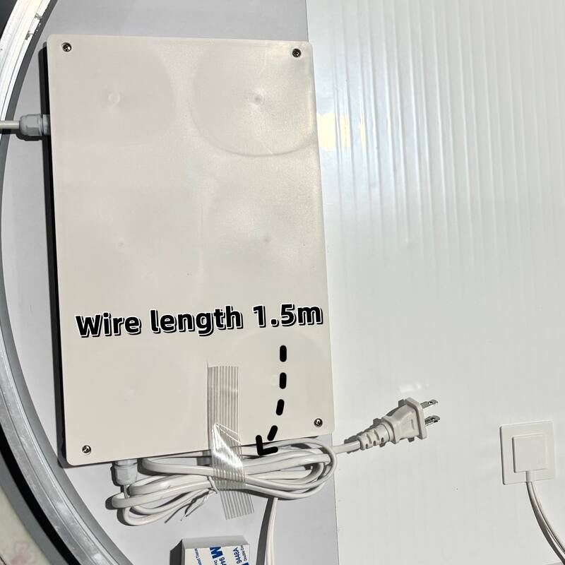 36 x 36 in LED Bathroom Mirror, Anti-Explosion Glass, Rust-Resistant, Anti-Fog Features, Tri-Color Changing - Silver