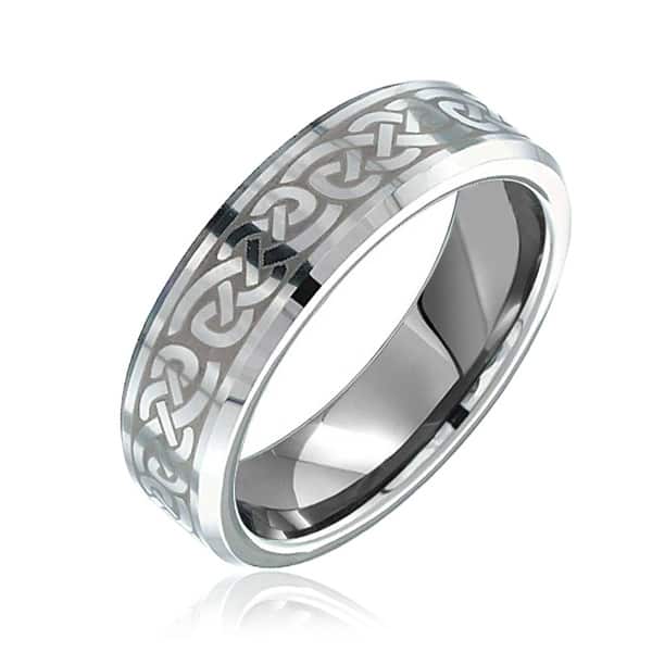 Celtic Tungsten Rings Celtic Tungsten Carbide Wedding Band Mens Celtic Tungsten Ring 8mm Keon Tungsten Ring