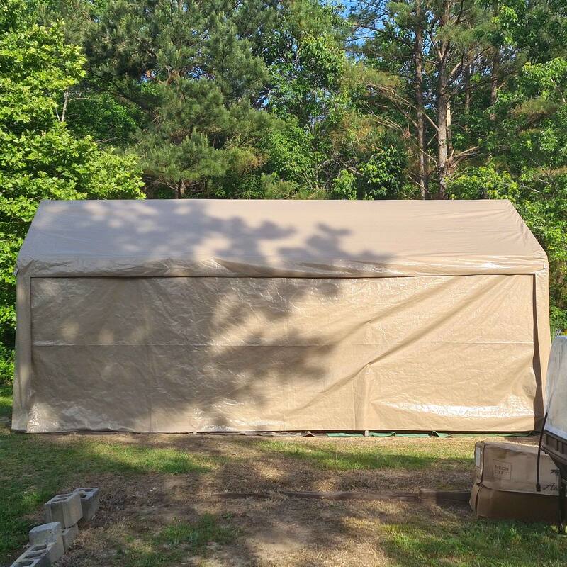 ALEKO 10 x 20 Heavy Duty Outdoor Carport Gazebo Canopy Tent with Sidewalls
