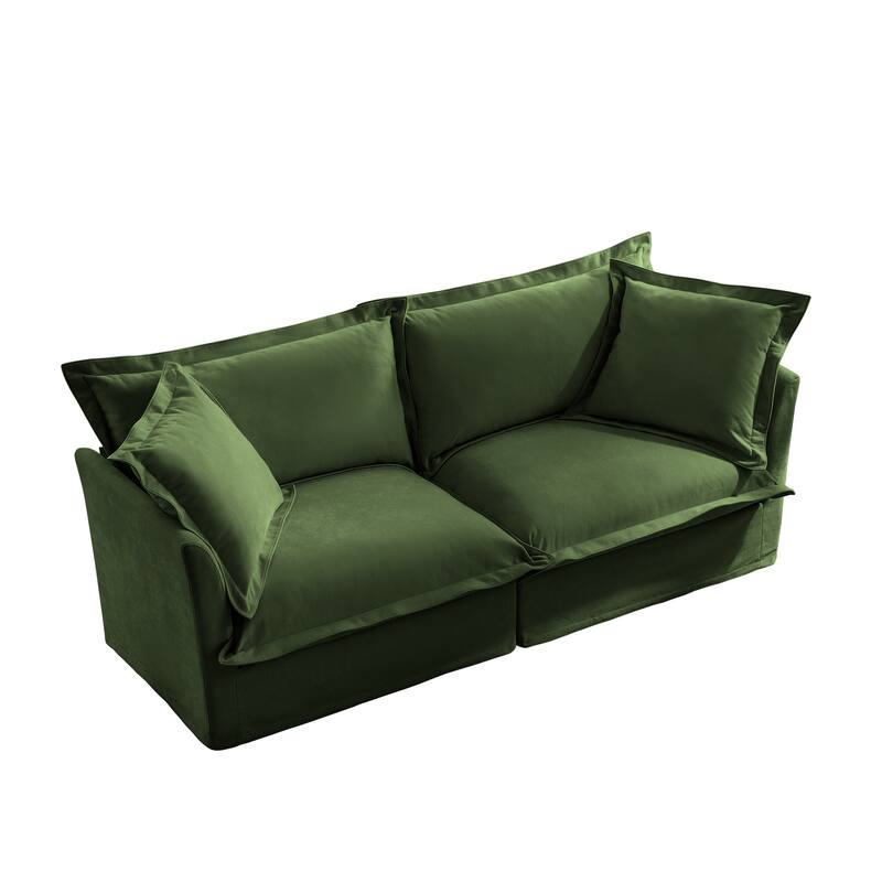 83.4″ Chenille Modular 3-Seater Sofa with Washable Covers & 300 lb Capacity