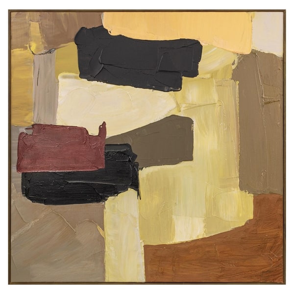 slide 2 of 8, NADAAL STUDIOS Linric, Abstract Painting on Canvas, Multicolor 40 X 1.89 X 40