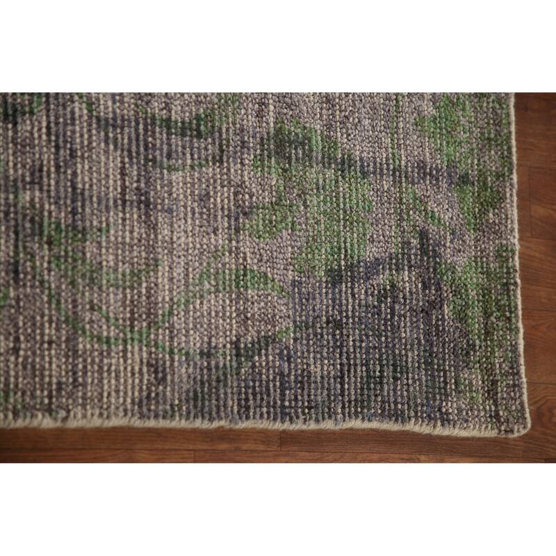 Modern Indian Abstract Rug Handmade Wool Carpet - 8'0"x 9'9"