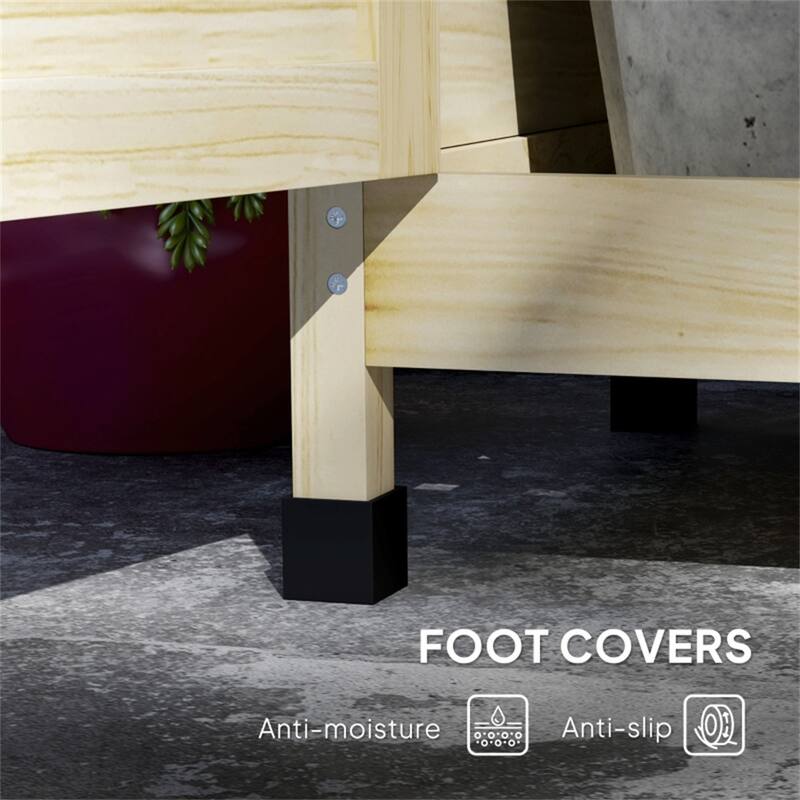 Outdoor Garden Workstation with Storage Shelves for Tools and Plants - 44.1" L x 18.5" W x 57.5" H