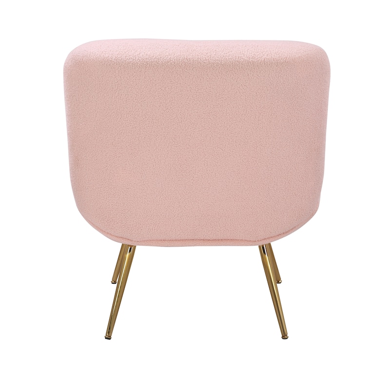Porthos Home Quinn Accent Chair with Footrest and Pillow, Fabric Upholstery, Gold Legs