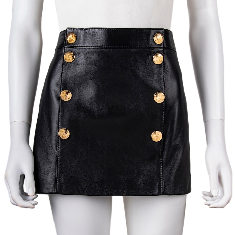 Celine Mini Skirt in Soft Lambskin - EU 34