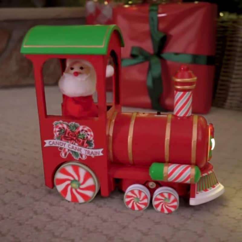 10 in. Animated Vintage Holiday Train Circler