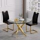 36-inch Round Glass Dining Table for 2-4, Modern Clear Circle Table ...