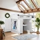 preview thumbnail 2 of 18, Multi-Functional Design Full Size Loft Bed with Built-In Desk, Wardrobes, Left-Side Storage, 4 Drawers and 4 Shelves, White