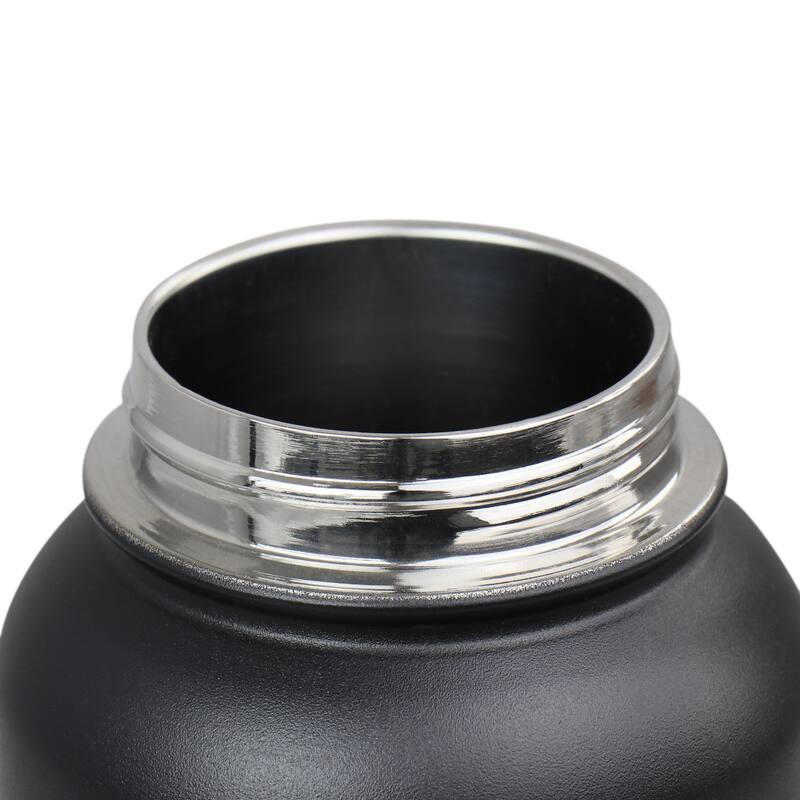 WAO 38 oz. Thermal Bottle with Lid in Matte Black
