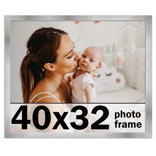 40x32 Frame Stainless Steel Silver Picture Frame - Modern Photo Frame ...