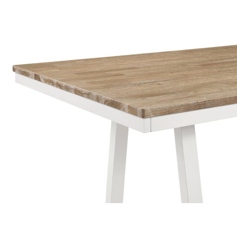 Prager Brown and White Rectangular Counter Height Dining Table