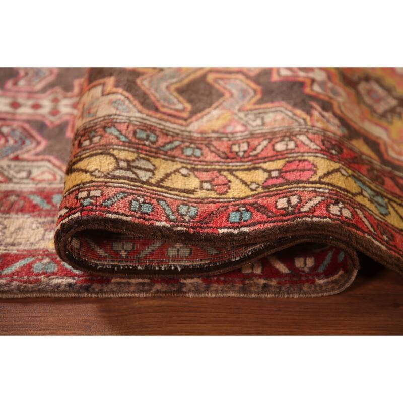 Ardebil Persian Vintage Runner Rug Hand-Knotted Wool Carpet - 2'3" x 9'6"