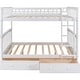 preview thumbnail 17 of 16, Full over Full Bunk Bed with 2 Storage Drawers&Ladder, Convertible Beds