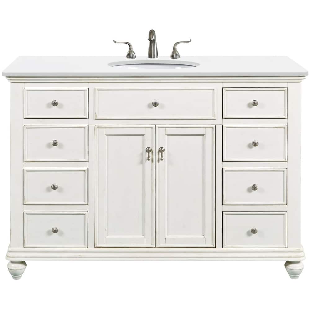 Elegant Lighting VF12348-VW Otto 48" Free Standing Single Basin Vanity