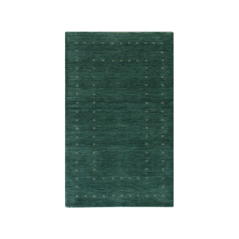 Hand Knotted Wool GREEN Modern Solid Modern Loom Area Rug