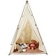 preview thumbnail 3 of 26, Kids Play Tent for Indoor and Outdoor, Yurt Tent for Boys and Girls 50.4 x 49.2 x 68.9 inches