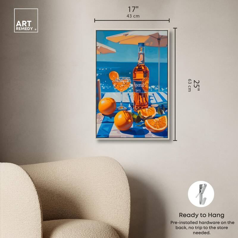Coastal Aperol Canvas by Art Remedy