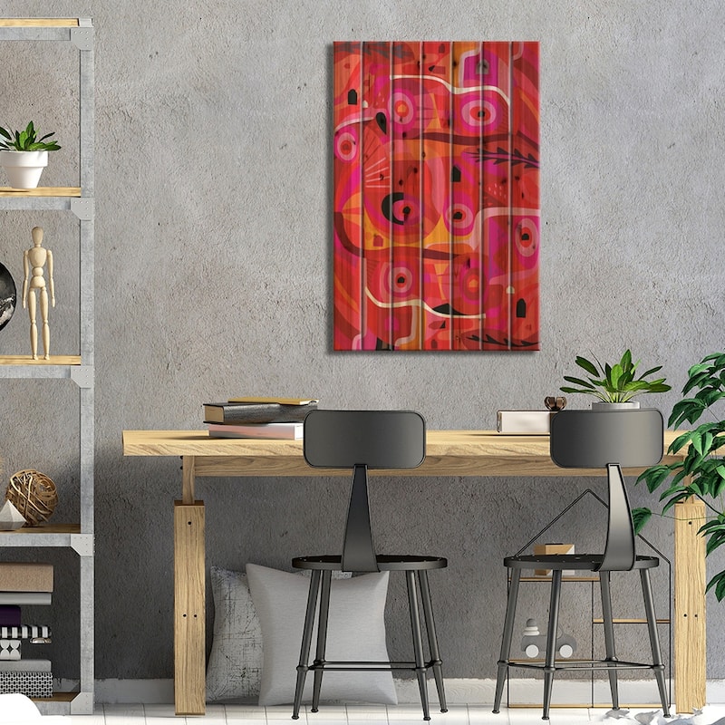 Rosa Mexicana Print On Wood by Charles Harker - Multi-Color