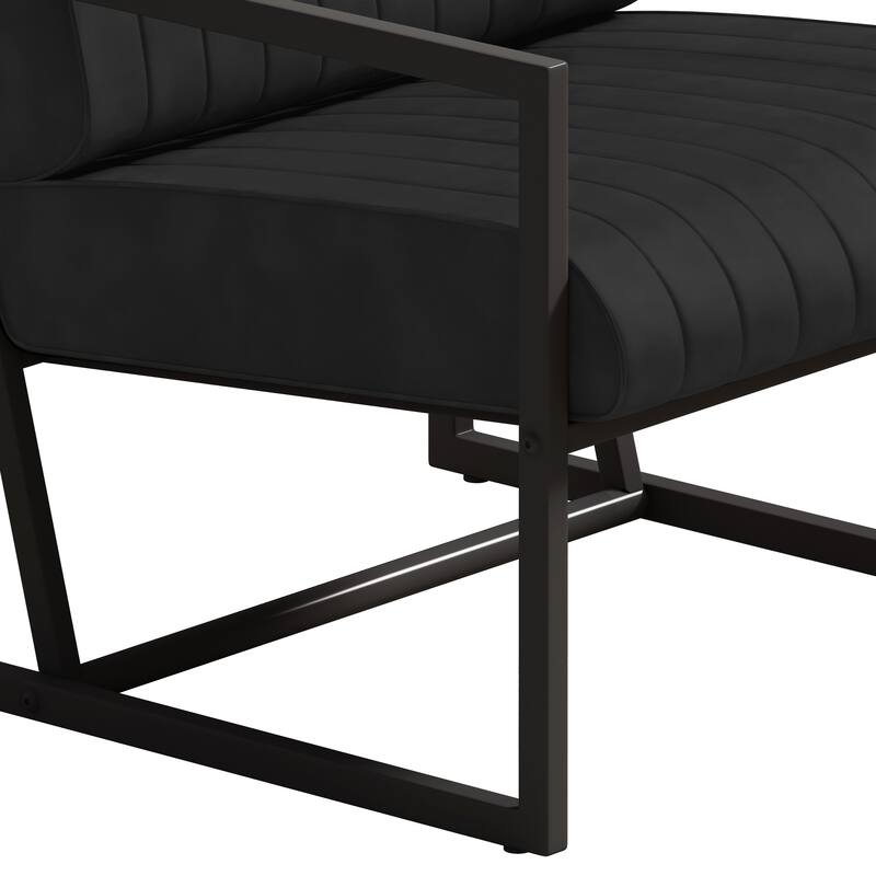 PU Leather Feature Armchair with Metal Frame
