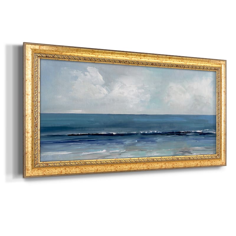 Blue Seas Premium Framed Canvas- Ready to Hang