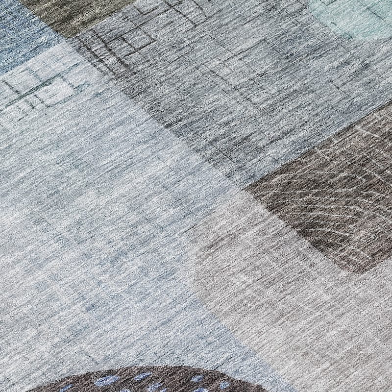 Machine Washable Indoor/ Outdoor Contemporary Geo Chantille Rug