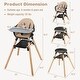 preview thumbnail 11 of 45, Costway 6-in-1 Convertible Wooden Baby Highchair Infant Feeding Chair - See Details